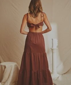 National Breast Cancer Foundation X Peppermayo New & Most Loved Aperol Hour Linen Maxi Skirt - Choc Brown 11 National Breast Cancer Foundation X Peppermayo New & Most Loved Aperol Hour Linen Maxi Skirt - Choc Brown