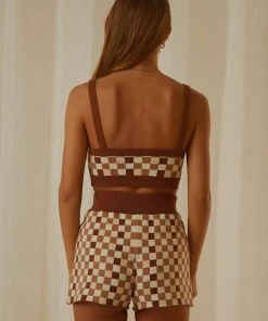 Peppermayo Exclusive Remix It Knit Crop - Choc Check New & Most Loved 13 Peppermayo Exclusive Remix It Knit Crop - Choc Check New & Most Loved