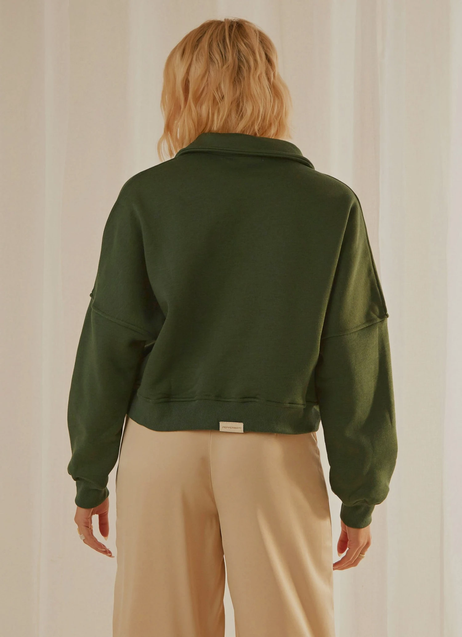 Peppermayo Exclusive Naya Quarter Zip Jumper - Forest Green 8 Peppermayo Exclusive Naya Quarter Zip Jumper - Forest Green