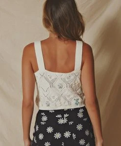 Peppermayo New & Most Loved Spring Drinks Knit Crop - White