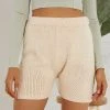Peppermayo The Exchange Knit Shorts - Cream