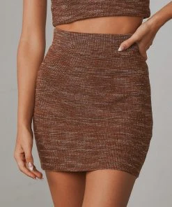 Peppermayo Paros Knit Skirt - Choc Brown