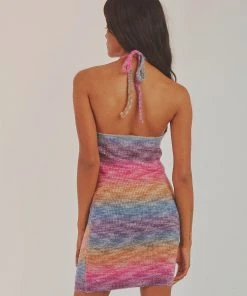 Peppermayo Perfect Sunrise Mini Dress - Pink/ Green Stripe 11 Peppermayo Perfect Sunrise Mini Dress - Pink/ Green Stripe