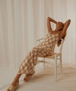 Peppermayo Exclusive New & Most Loved Cali Sweetheart Knit Maxi Dress - Warped Beige Check 10 Peppermayo Exclusive New & Most Loved Cali Sweetheart Knit Maxi Dress - Warped Beige Check