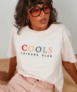 Cools Club New Tops Leisure Club Tee - Peach