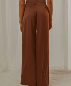 Peppermayo Exclusive New & Most Loved Milano Satin Pant - Choc Brown