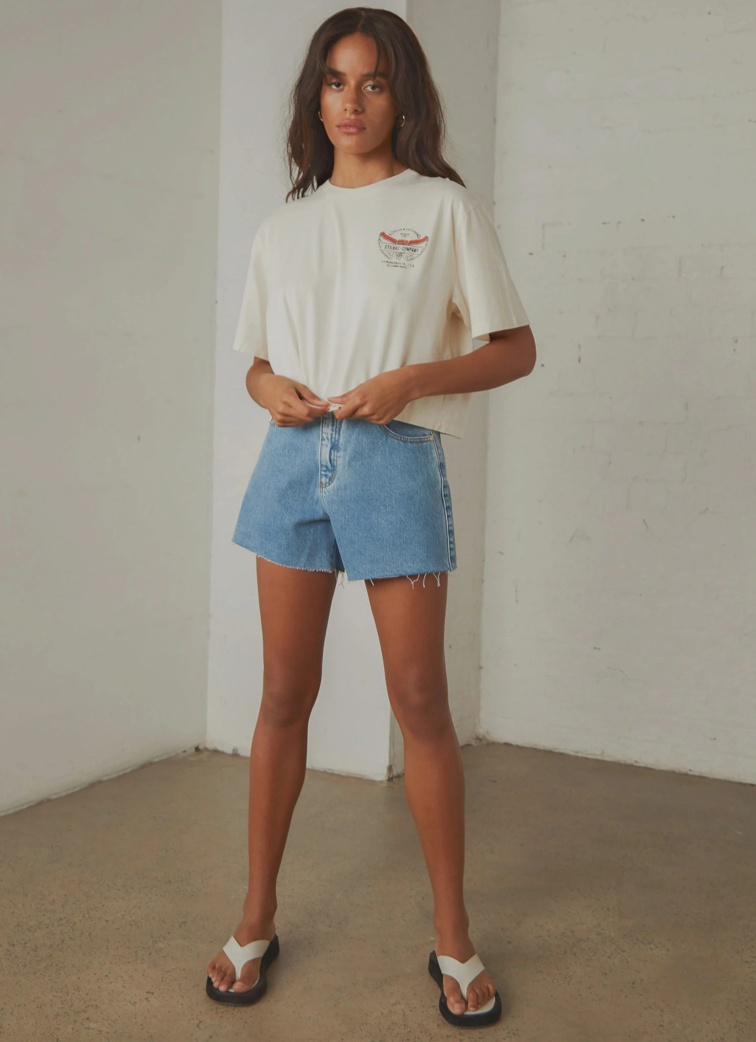 Thrills C&C Wings Merch Fit Crop Tee - Heritage White 5 Thrills C&C Wings Merch Fit Crop Tee - Heritage White