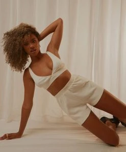 Peppermayo Exclusive PM Basic Organic Cotton Shorts - Ivory New & Most Loved