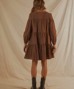 Peppermayo Camila Mini Dress - Choc Brown 11 Peppermayo Camila Mini Dress - Choc Brown