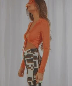 Peppermayo Exclusive Burleigh Long Sleeve Crop - Orange 10 Peppermayo Exclusive Burleigh Long Sleeve Crop - Orange