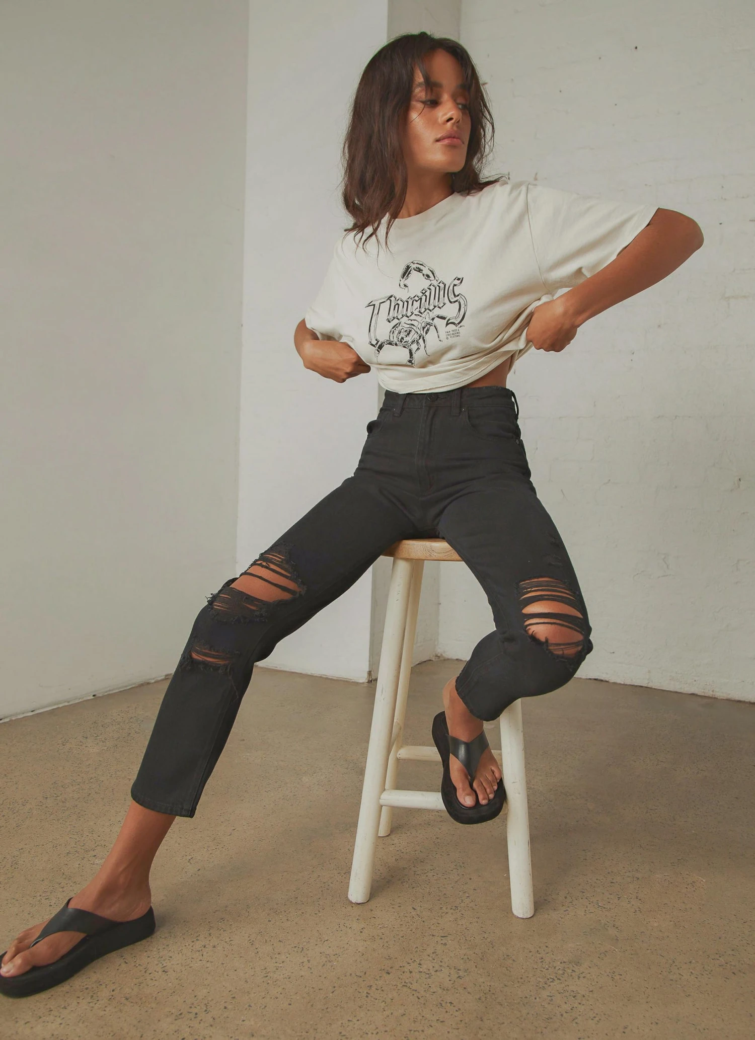 Abrand New & Most Loved A 94 Slim Jeans - Black Wildlife 4 Abrand New & Most Loved A 94 Slim Jeans - Black Wildlife