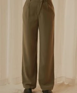 4th & Reckless New & Most Loved Archer Trouser - Muted Khaki 4 4th & Reckless New & Most Loved Archer Trouser - Muted Khaki