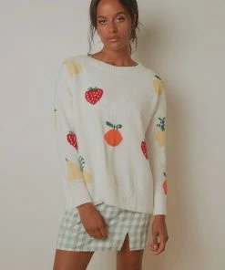Peppermayo New & Most Loved Same Things Knit Jumper - White Fruits