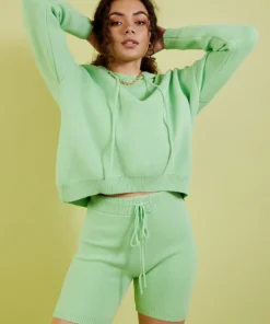 Peppermayo New Bottoms European Vacation Knit Shorts - Sage