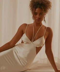 Peppermayo Dream In Colour Midi Dress - Ivory New & Most Loved