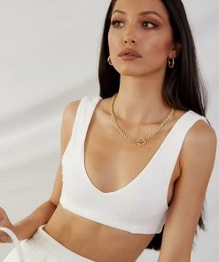 Peppermayo Exclusive Cote Dazur Terry Crop - White