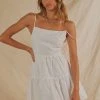 Peppermayo Exclusive Love Signs Linen Mini Dress - White New & Most Loved