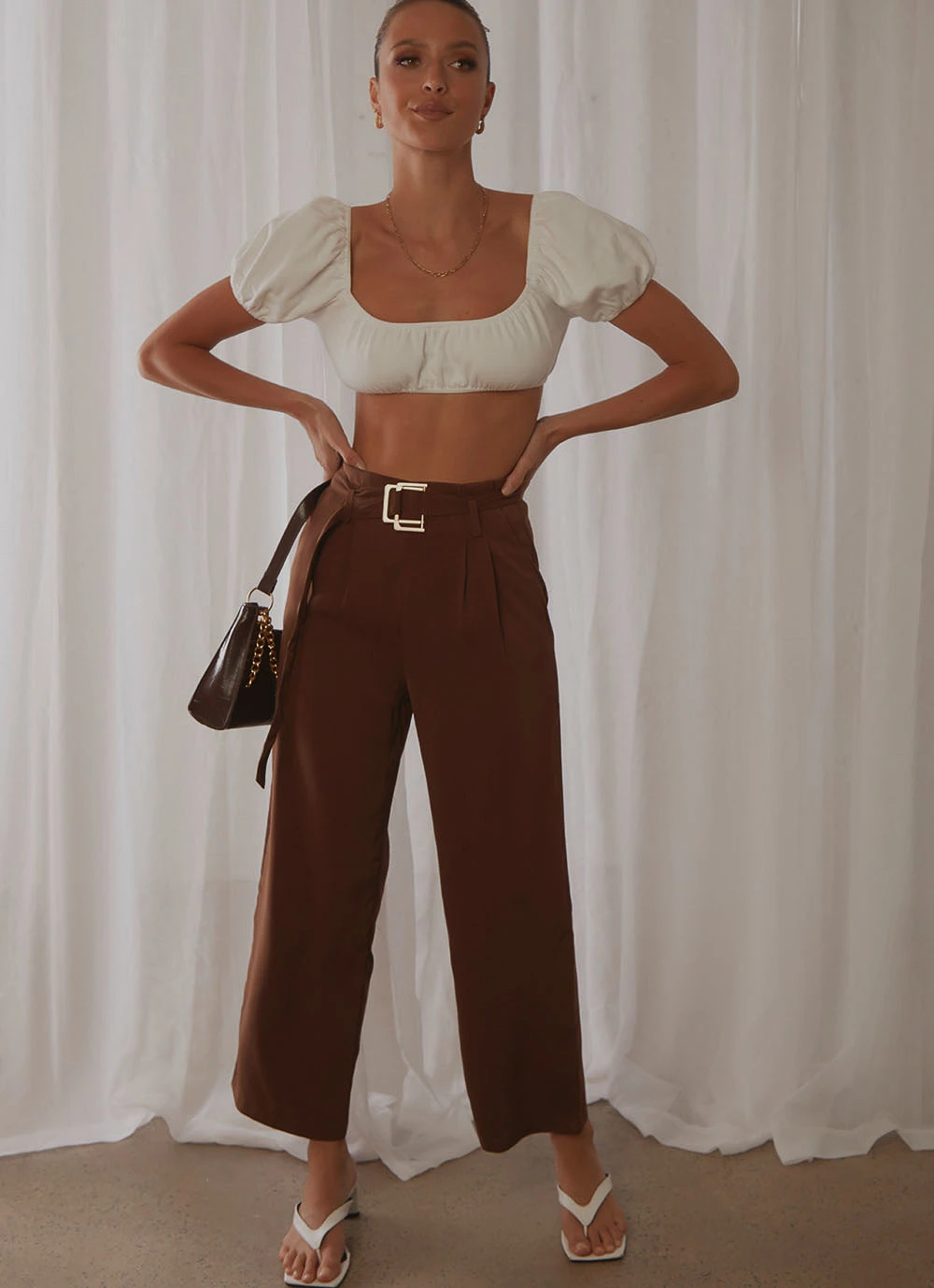 Peppermayo New Bottoms Night In France Pants - Brown 3 Peppermayo New Bottoms Night In France Pants - Brown