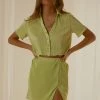 Peppermayo Exclusive Sun Downer Cropped Shirt - Lime Green New & Most Loved 2 Peppermayo Exclusive Sun Downer Cropped Shirt - Lime Green New & Most Loved