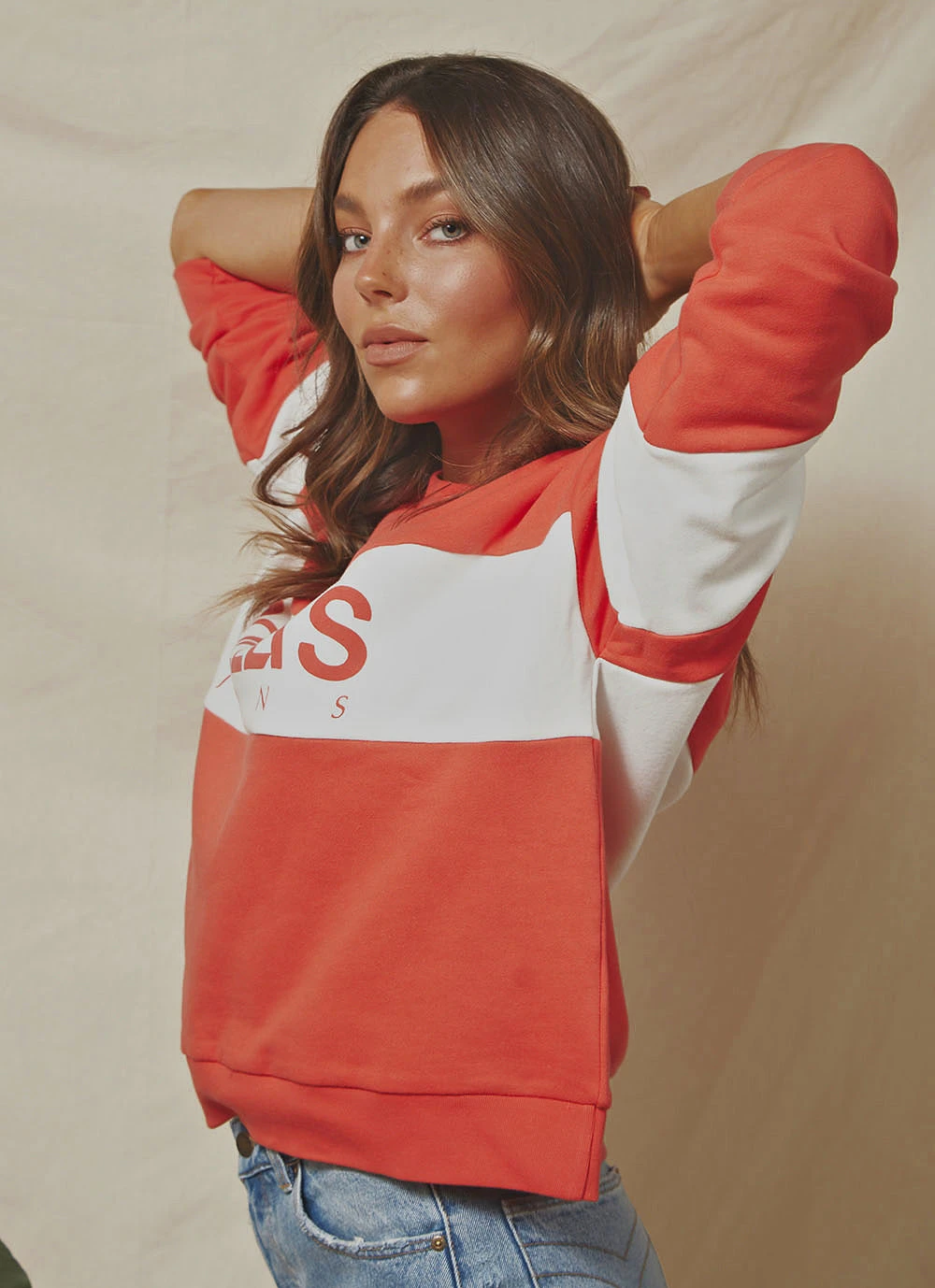 Rolla's Logo Split Sweater - Faded Red 6 Rolla's Logo Split Sweater - Faded Red