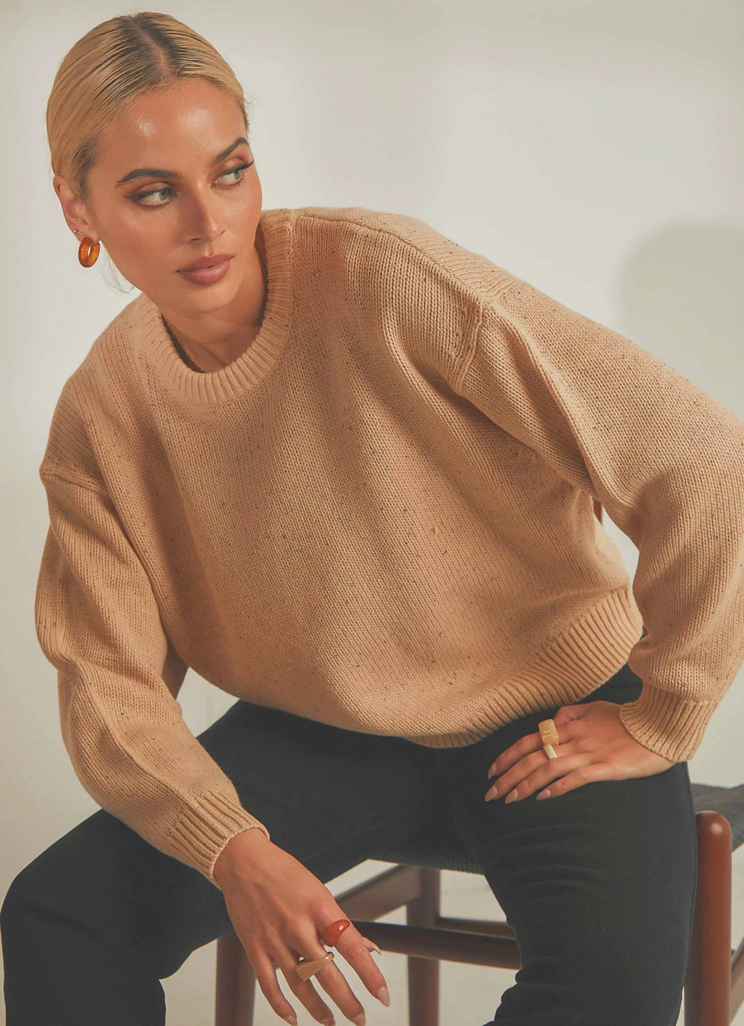 Nude Lucy Lennon Speckle Knit - Honey Speckle 3 Nude Lucy Lennon Speckle Knit - Honey Speckle