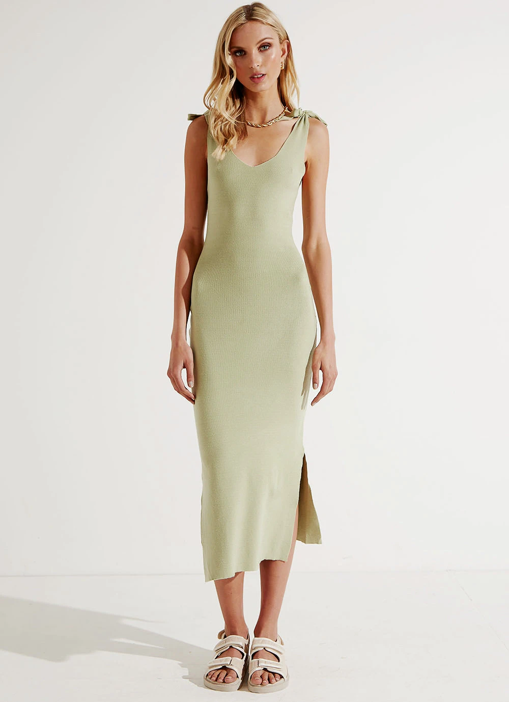 Peppermayo New Paradise Midi Dress - Sage 5 Peppermayo New Paradise Midi Dress - Sage