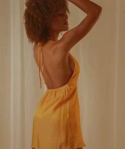 Peppermayo Exclusive Love Lessons Mini Dress - Mango Shimmer New & Most Loved 12 Peppermayo Exclusive Love Lessons Mini Dress - Mango Shimmer New & Most Loved