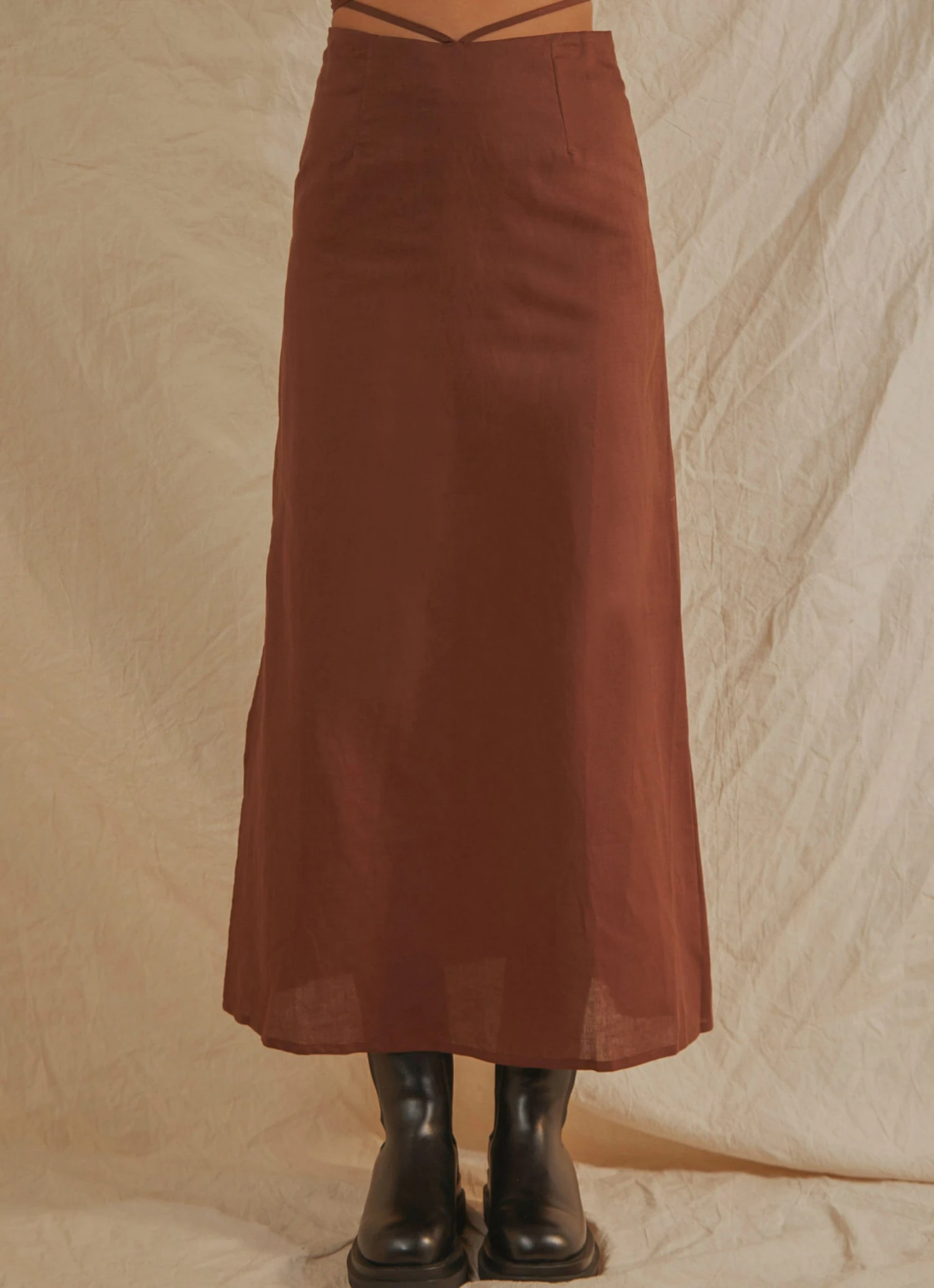 Peppermayo Exclusive Beach Club Linen Tie Skirt - Choc Brown New & Most Loved 7 Peppermayo Exclusive Beach Club Linen Tie Skirt - Choc Brown New & Most Loved