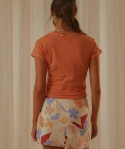 Lee New & Most Loved Piped Baby Tee - Coral Gold 13 Lee New & Most Loved Piped Baby Tee - Coral Gold