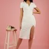 Peppermayo New & Most Loved Portugal Button Midi Dress - White