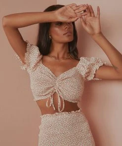 Peppermayo Worth It Crop Top - Pink Floral New & Most Loved