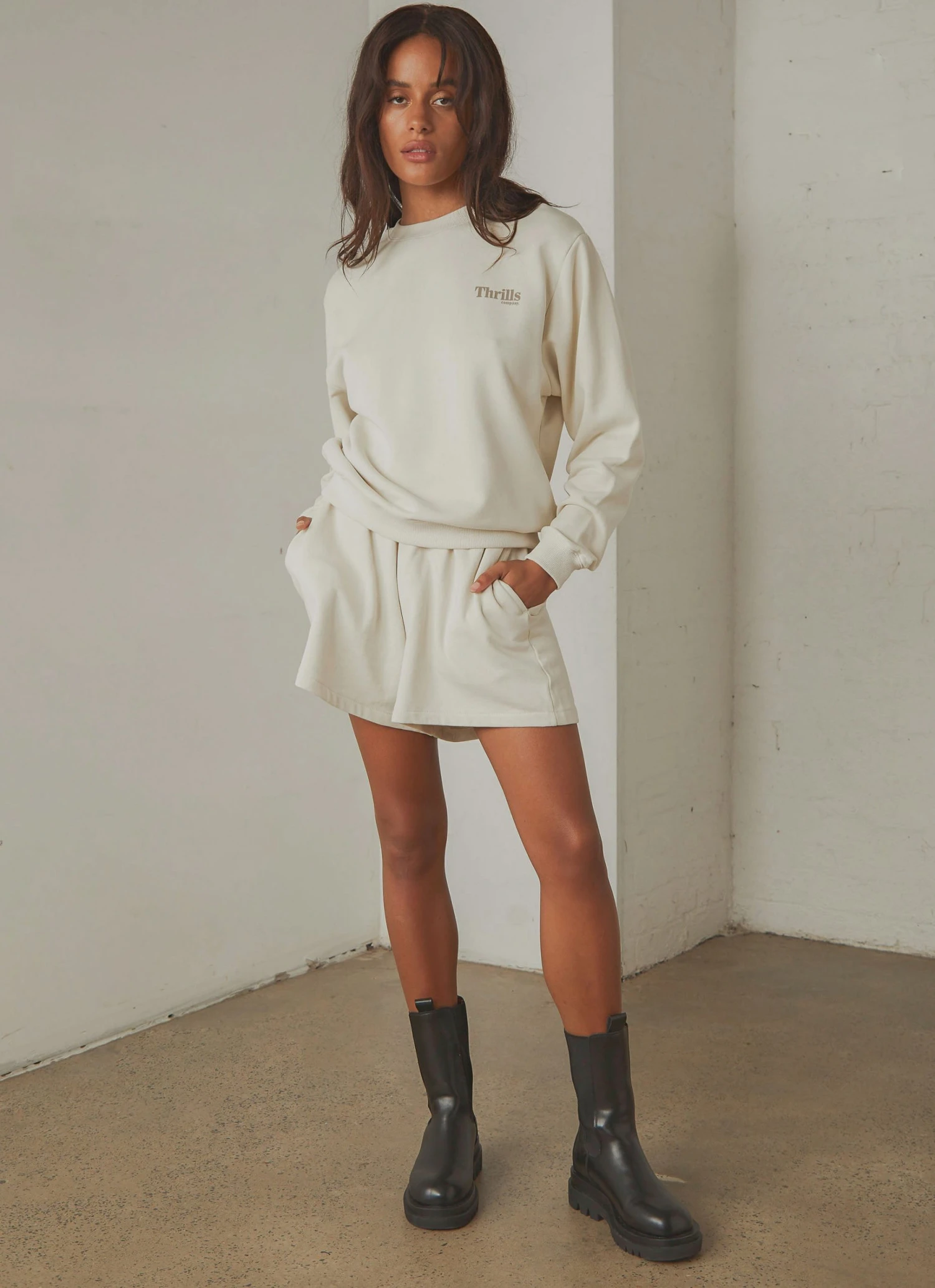 Thrills Established Fleece Short - Heritage White New & Most Loved 5 Thrills Established Fleece Short - Heritage White New & Most Loved