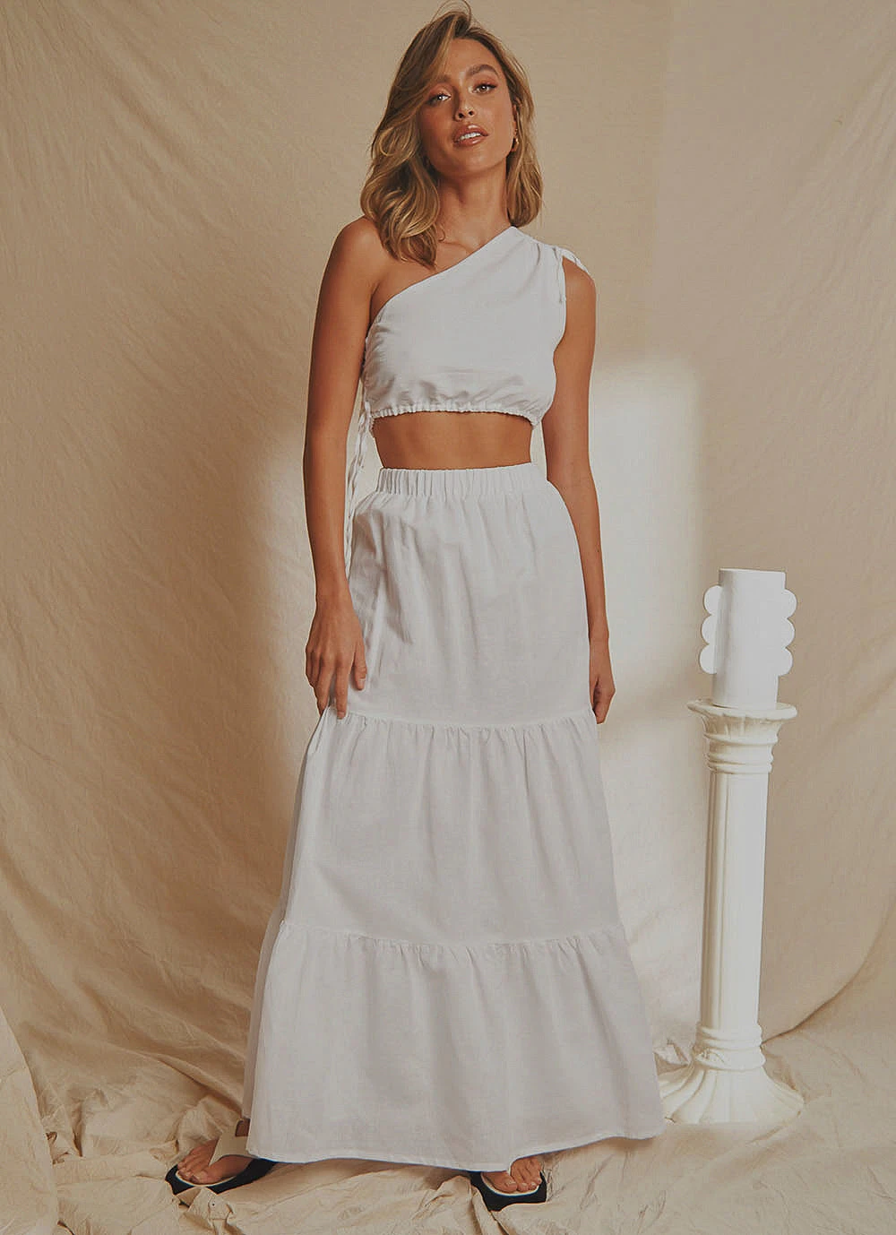 National Breast Cancer Foundation X Peppermayo Aperol Hour Linen Maxi Skirt - White New & Most Loved 5 National Breast Cancer Foundation X Peppermayo Aperol Hour Linen Maxi Skirt - White New & Most Loved