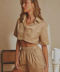 National Breast Cancer Foundation X Peppermayo Style Scenes Shirt - Taupe 10 National Breast Cancer Foundation X Peppermayo Style Scenes Shirt - Taupe