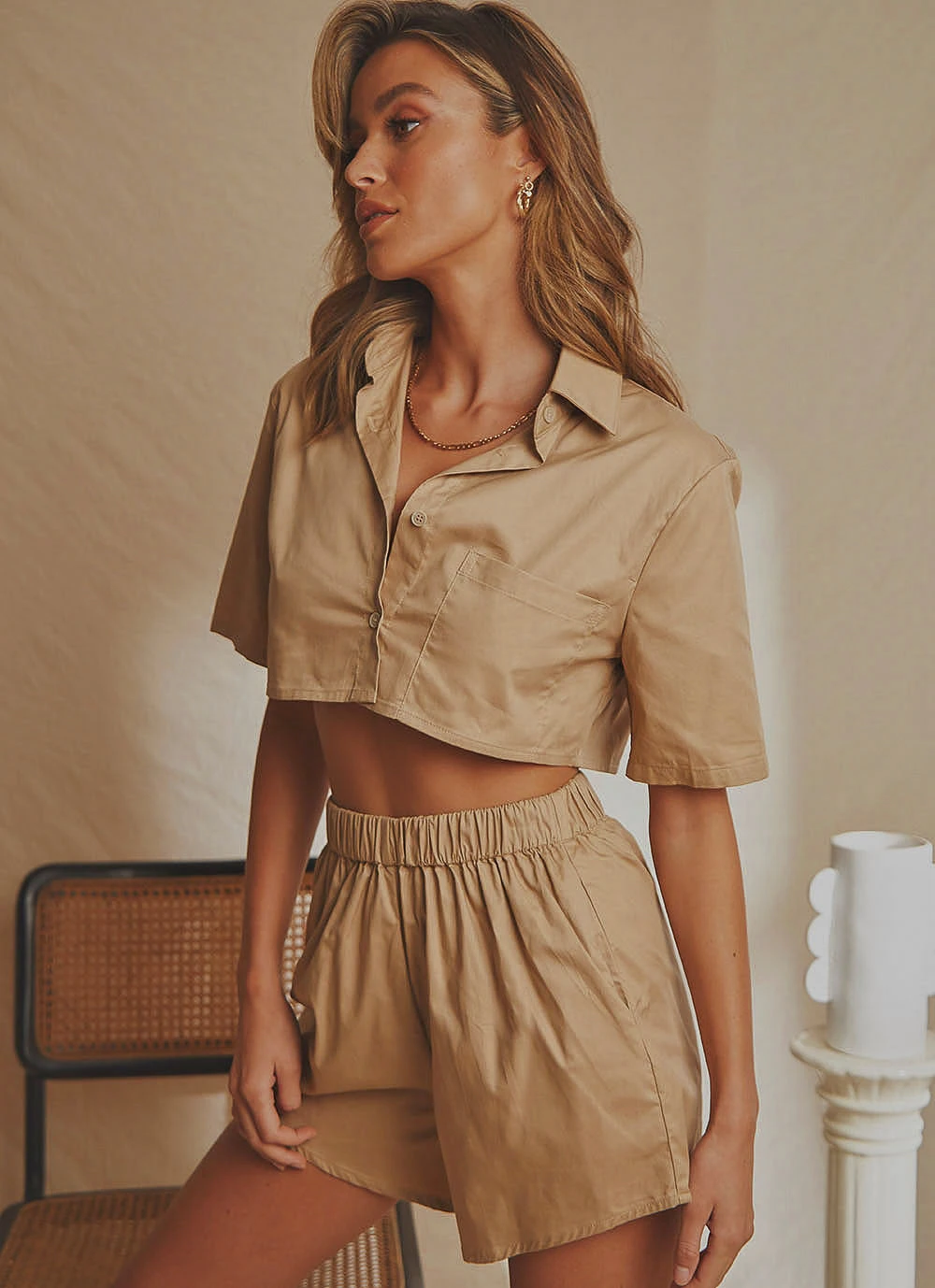 National Breast Cancer Foundation X Peppermayo Style Scenes Shirt - Taupe 6 National Breast Cancer Foundation X Peppermayo Style Scenes Shirt - Taupe