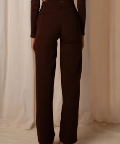 Peppermayo Exclusive Set The Tone Suit Pants - Chocolate New & Most Loved