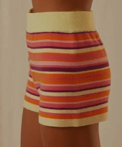 Peppermayo Exclusive By Chance Knit Shorts - Pink Multi Strip 6 Peppermayo Exclusive By Chance Knit Shorts - Pink Multi Strip