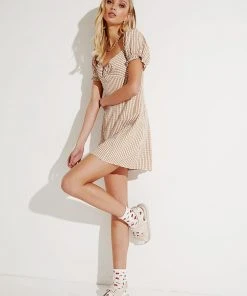Peppermayo Ziggy Mini Dress - Beige