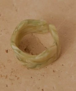 Peppermayo Museum Date Resin Ring - Green New & Most Loved