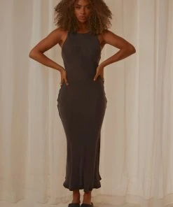 Nude Lucy New & Most Loved Gia Cupro Dress - Coal