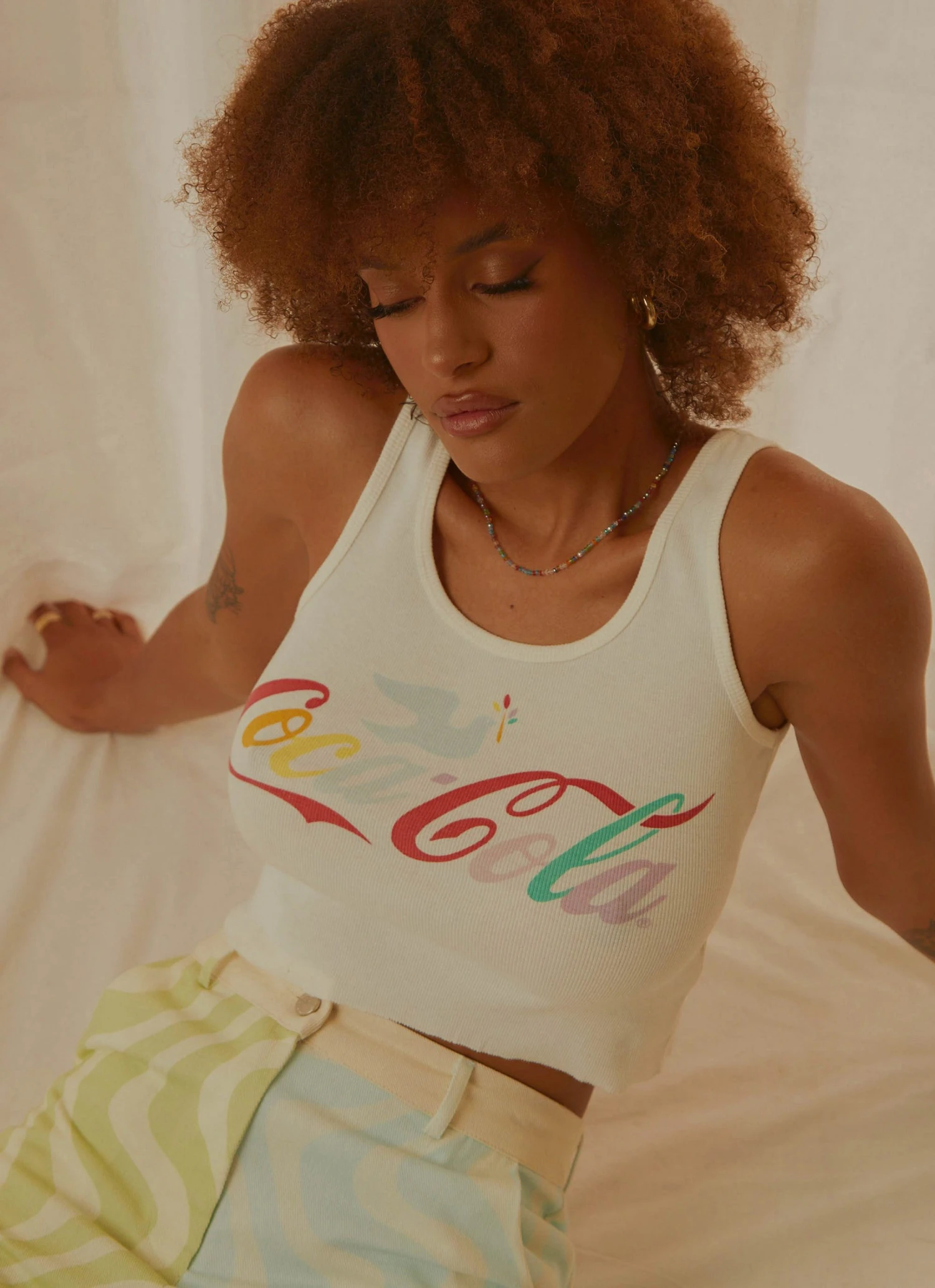 Rolla's Coke Unity Crop Tank - Vintage White 4 Rolla's Coke Unity Crop Tank - Vintage White