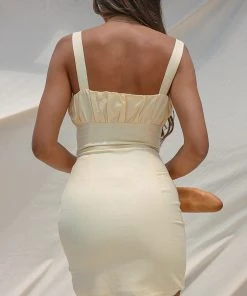 Peppermayo Exclusive Day In Versailles Linen Mini Dress - Baby Yellow