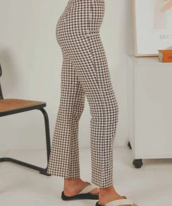 Peppermayo Exclusive Palmero Pants - Choc Brown Gingham 10 Peppermayo Exclusive Palmero Pants - Choc Brown Gingham