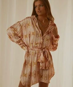 Peppermayo Exclusive Faye Mini Shirt Dress - Vintage Chain New & Most Loved