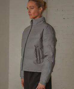 Huffer Womens Track Puffer Jacket - Reflective 12 Huffer Womens Track Puffer Jacket - Reflective