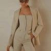 Peppermayo Exclusive New & Most Loved Mia Oversized Blazer - Stone Pinstripe 2 Peppermayo Exclusive New & Most Loved Mia Oversized Blazer - Stone Pinstripe