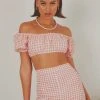 Peppermayo Exclusive Les Deux Crop Top - Pink Gingham 2 Peppermayo Exclusive Les Deux Crop Top - Pink Gingham