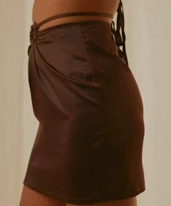 Peppermayo Exclusive New & Most Loved Regeneration Mini Skirt - Chocolate