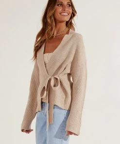 Peppermayo Vibin' Out Top - Beige New & Most Loved