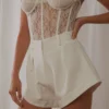 Lioness Fashion In Bloom Mini Short - White New Bottoms 1 Lioness Fashion In Bloom Mini Short - White New Bottoms